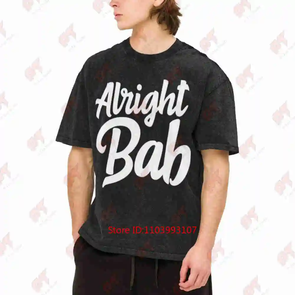 Birmingham Alright Bab West Midlands Vintage Washed Tee Pure Cotton T-Shirt