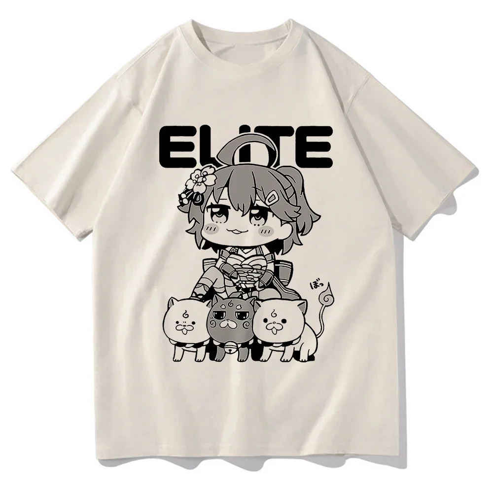 Anime Sakura Miko Kintoki Mikop Chibi T Shirt Fashion Men Aesthetic Kawaii Tshirt Unisex High Quality Cartoon Cotton Tees Shirts