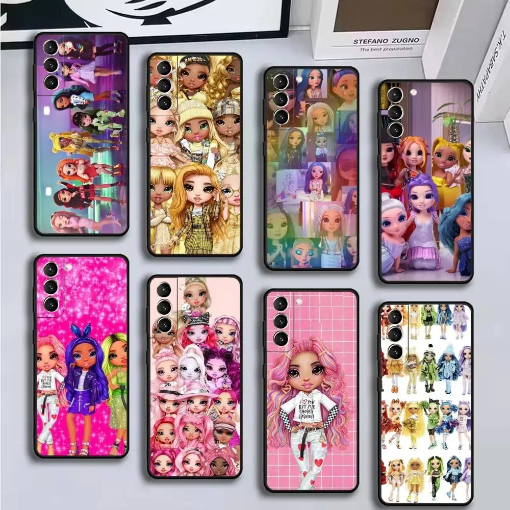 

Cute R-Rainbow Dolls Phone Case For Samsung GalaxyA13,21s,22,31,32,52,53,71,72,73,Soft Black Cover