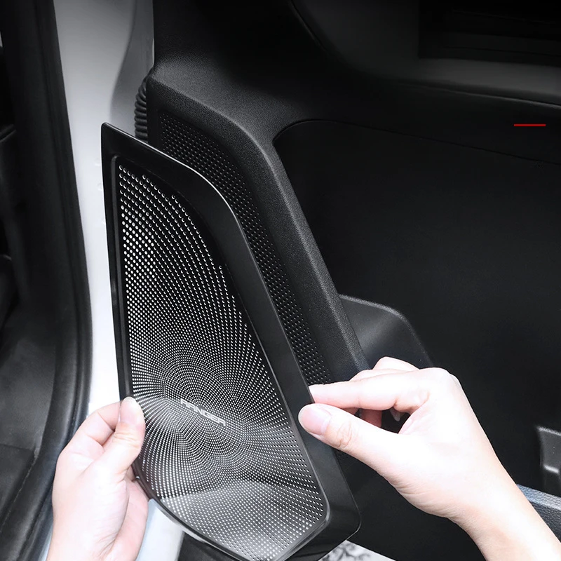 For Ford Ranger Car Door Speaker Bezel Stainless Steel Sound System Decorative Guard Plate Modification Parts 2022-2024  Door