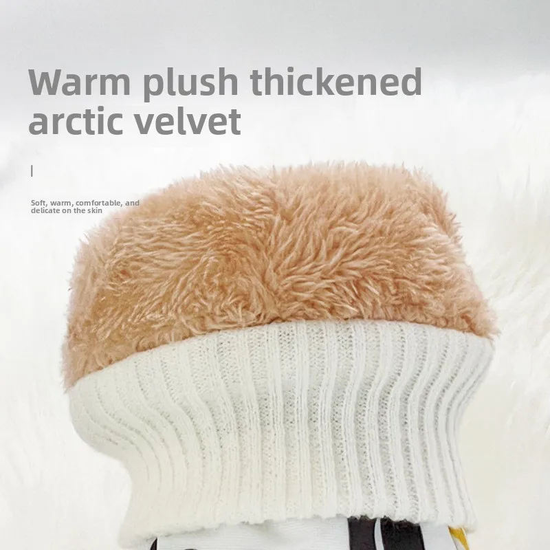 قفازات تزلج عصرية للأطفال شتاء دافئ مقاوم للماء تعمل باللمس مبطن بالصوف للأولاد والبنات من سن 4 إلى 12 ركوب الثلوج