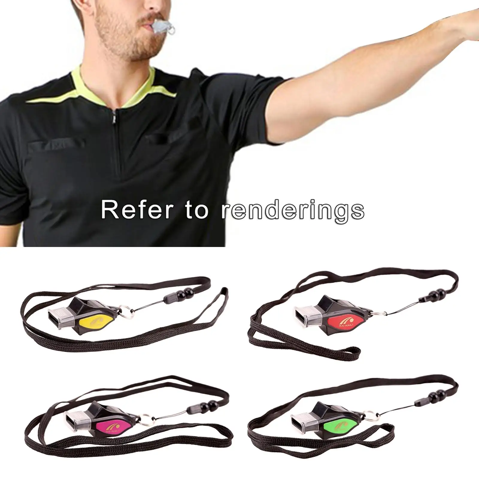 Deportes de plástico con cordón, sonido fuerte y nítido, ideales para entrenadores, árbitros y oficiales