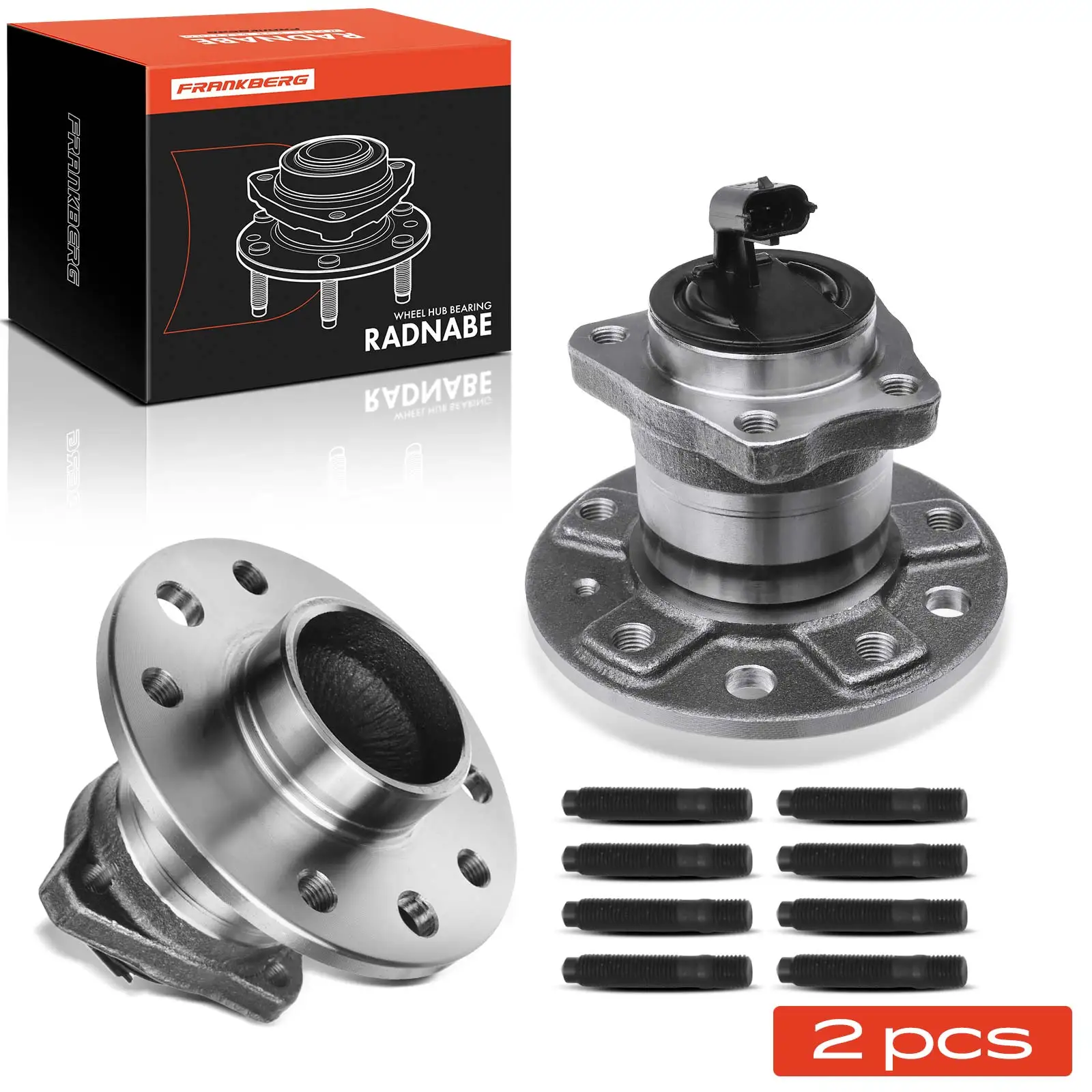 Frankberg 2x wielnaaf wiellagerset achteras beide zijden voor Opel Astra H Caravan CC GTC box/stationwagen notchback VKBA3653 1604316