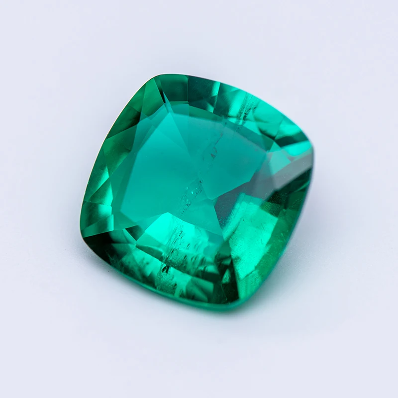 New Lab Grown Colombia Emerald Cushion Shape Hand Cut Gemstone for Women Jewelry Making Materials Selectable AGL Certificate