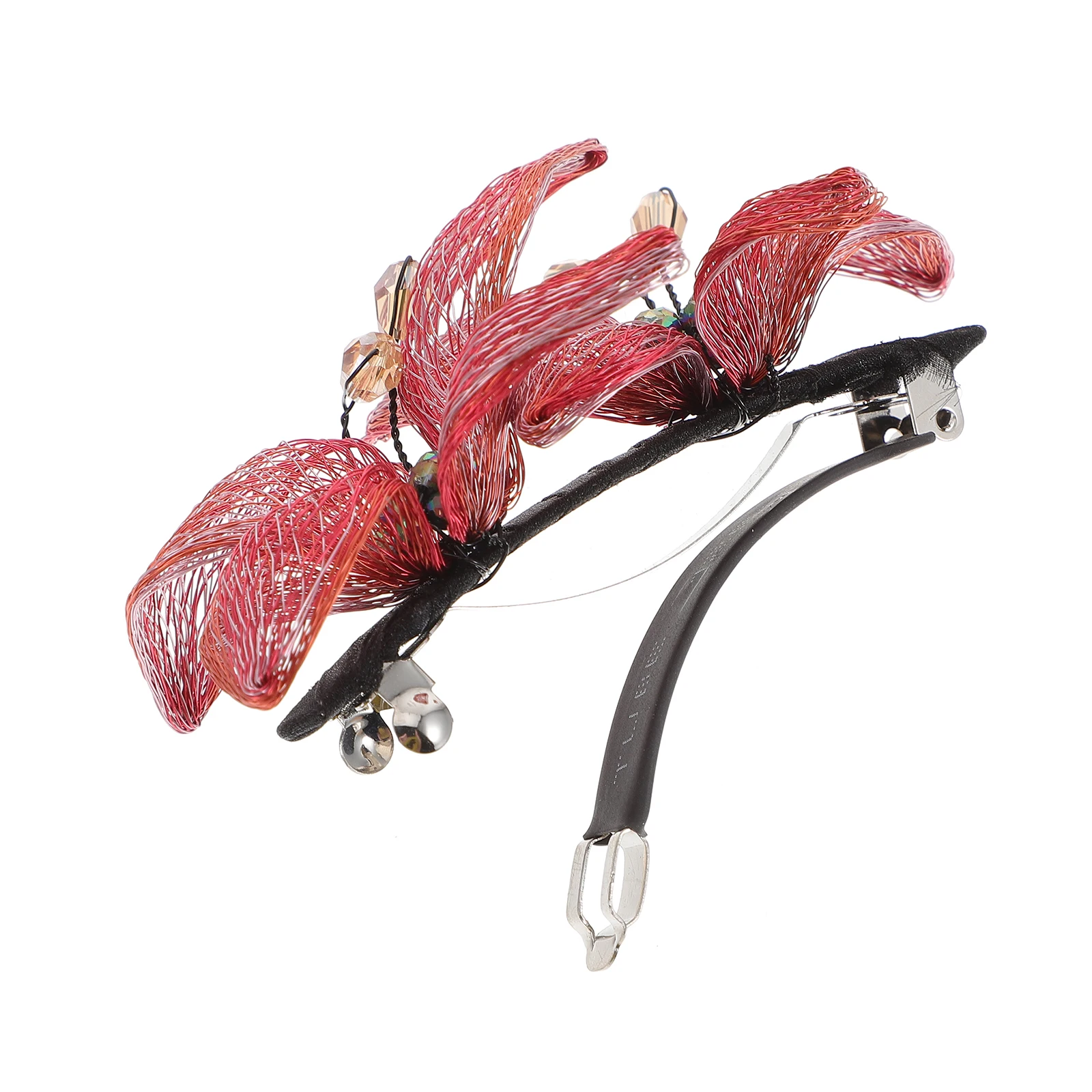 

Copper Wire Zircon Hairpin Elegant Butterfly Clips Spring Barrettes For Wedding Party Travel Daily Use Hair Accessories