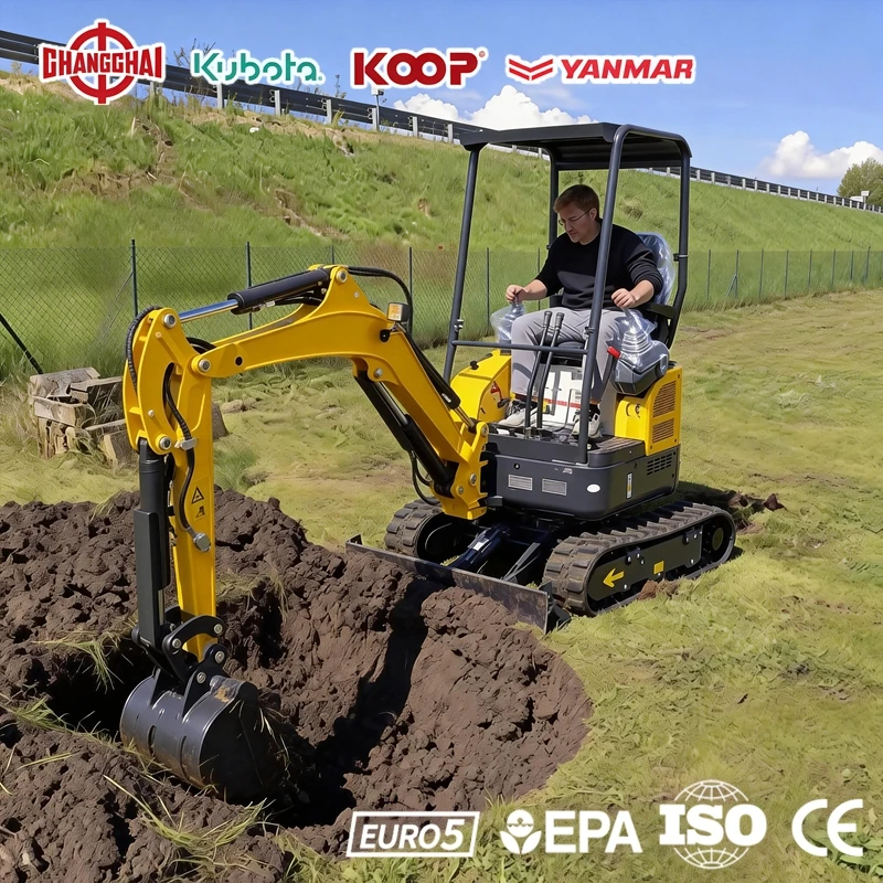 

2-тонный мини-экскаватор с двигателем Kubota, стандарт EPA/Euro 5, многофункциональный строительный мини-экскаватор для Европы, инструмент для копания.