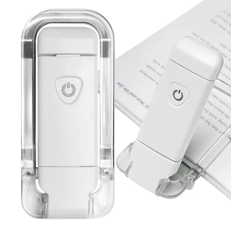 USB Rechargeable Book Reading Light Flexible Book Light Blue Light Blocking Eye Care Lamp 3 Brightness Adjustable Clip On LED