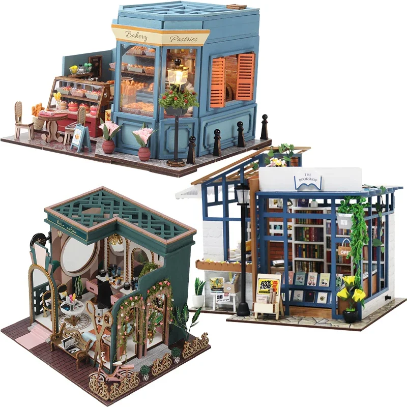 Anima Handgemaakte DIY Huis Driedimensionale Jigsaw Mini Huis Miniatuur Model Speelgoedhuis Assemblage Bouwstenen Verjaardagscadeau