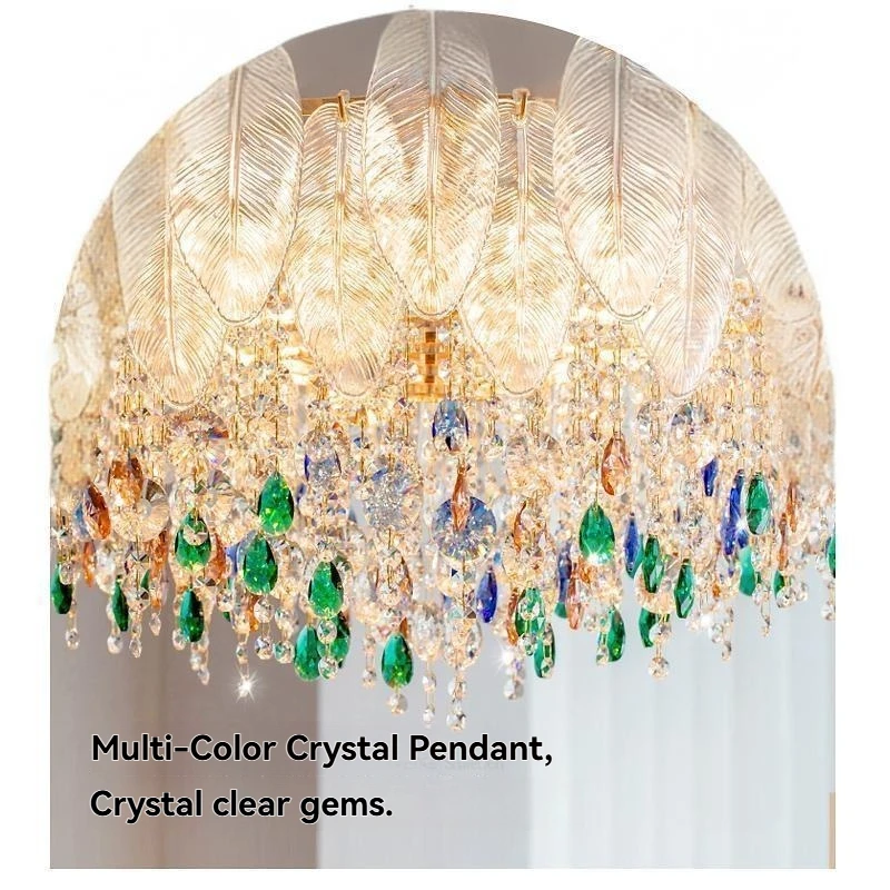 

Luxury Crystal Led Chandelier - Round Ceiling Light For Bedroom, Living Room, Dining Room | Italian Modern Design