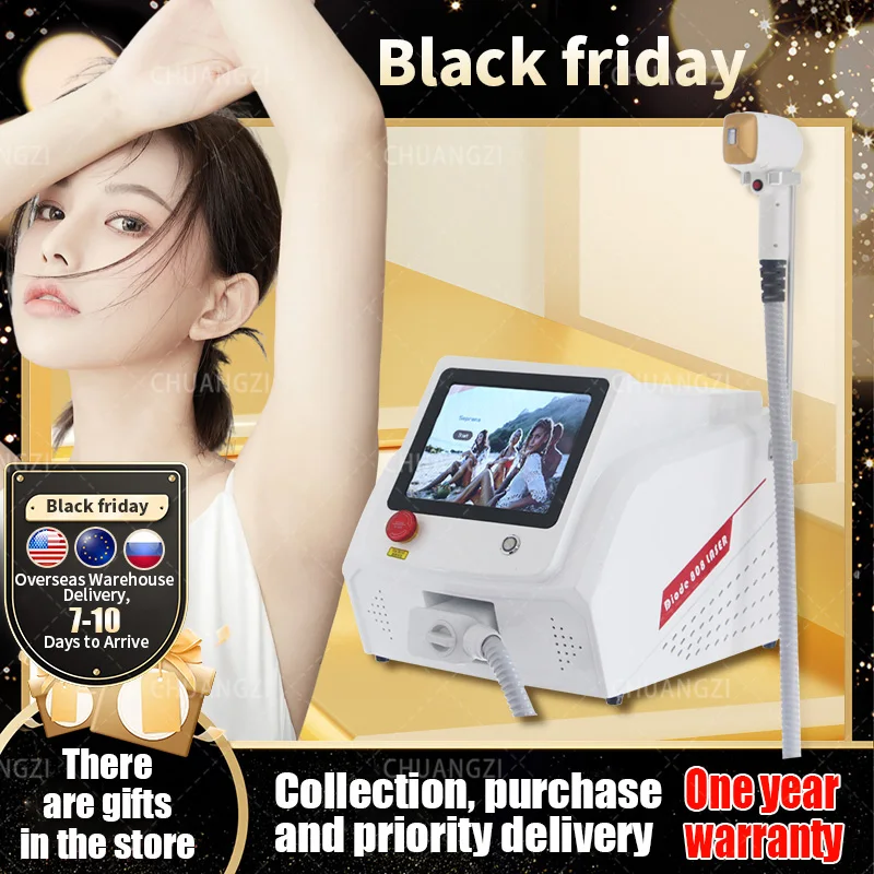 

808nm Diode Laser Hair Removal Machine 3 Wavelength Ice Platinum Permanent Painless Cooling Head Epilator