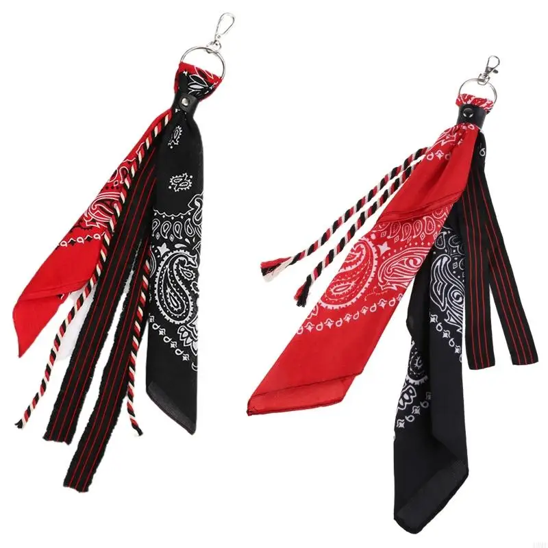 

49MF Unisex Hip Hop Paisley Bandana Kerchief Wallet Chail Chail Rock Punk лента байкер -платок для хвоста металлические пакеты