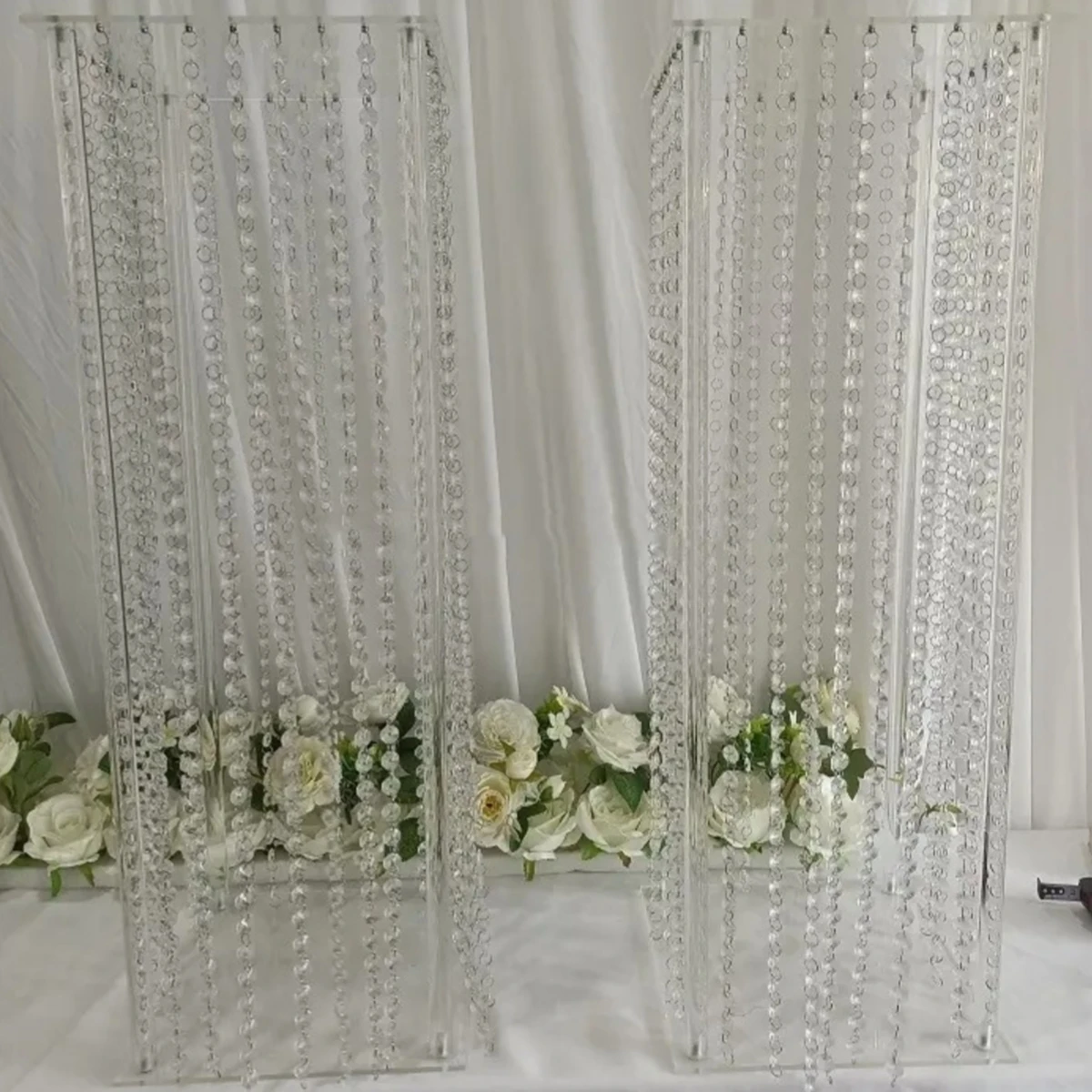 Clear Display Rack Crystal Stage Pillar Acrylic Flower Stand Marriage Decorations Supplies Tabletop Decor Wedding Centerpieces