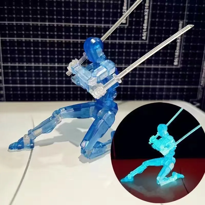 

Креативный строительный блок, игрушка, 3D светящаяся в темноте, многошарнирная подвижная фигурка всего тела, аксессуары для снятия стресса, подарок для мальчика