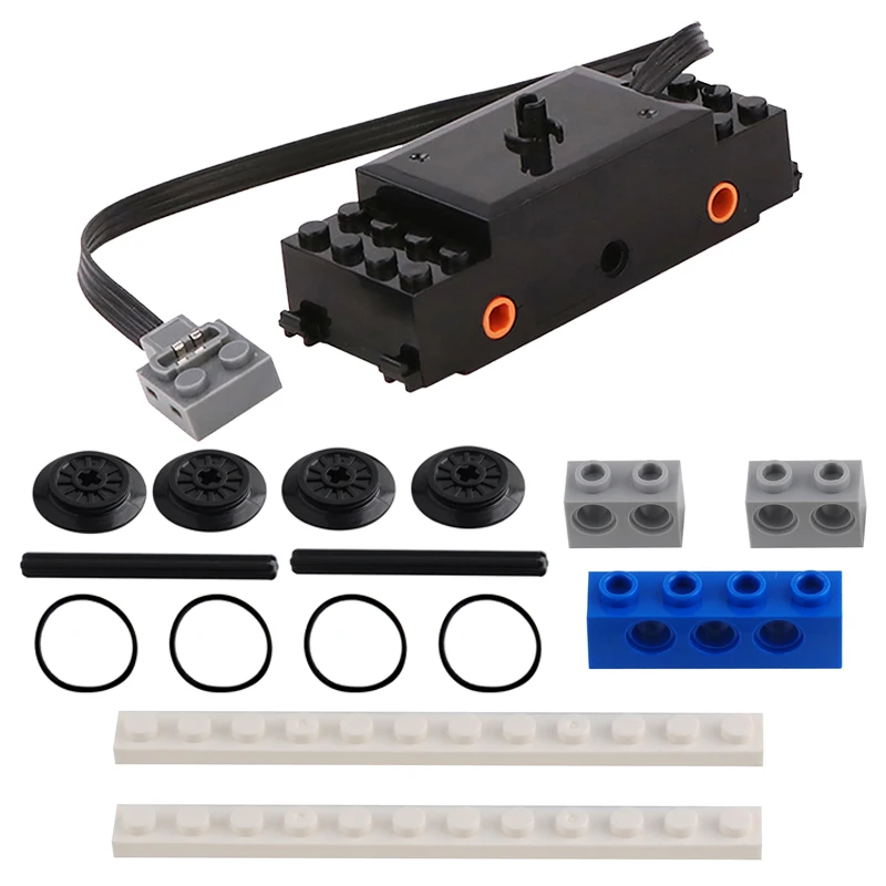 MOC – pièces techniques, servomoteur de Train, télécommande, boîte à piles, ensemble de lumières, vitesse IR, récepteur de télécommande, jouet