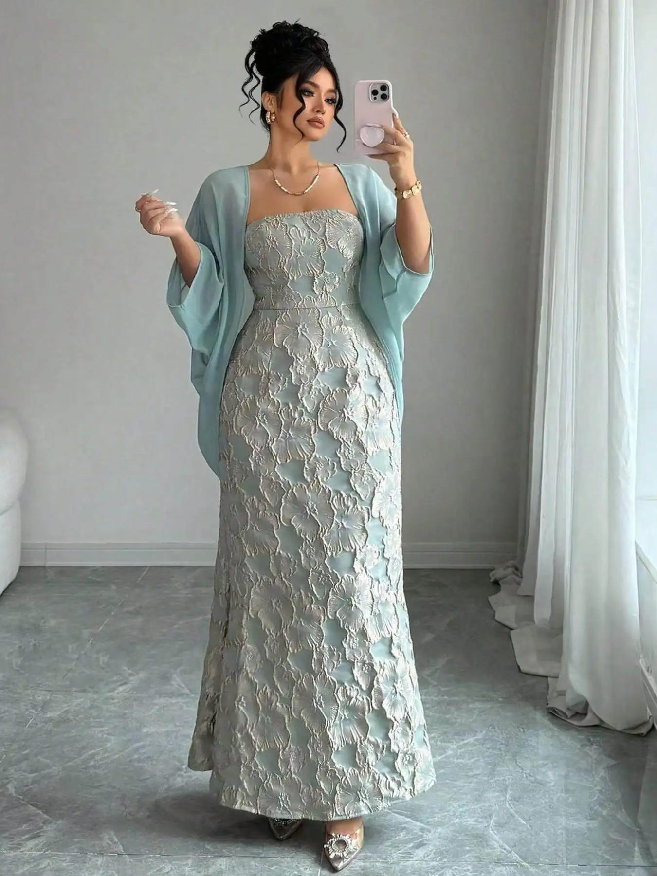 L-4XL Plus Size Clothes Dresses 2 Piece Sets Women Robes Spring Autumn Street Casual 3XL 4XL Big Size Long Maxi Dress Oversized view 2