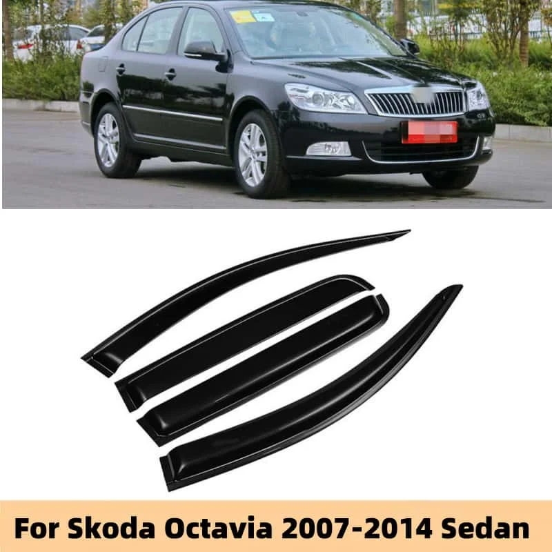 

Для Skoda Octavia 2008-2014 автомобильные аксессуары автомобильный боковой оконный козырек дефлектор вентиляционные навесы укрытия дождевик крышка