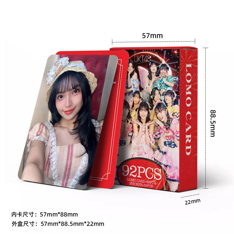 92pcs Indonesian Girl Group JKT48 Album LOMO Card Sticker Beautiful Blessing Card Fan Collection Postcard Greeting Card JKT48