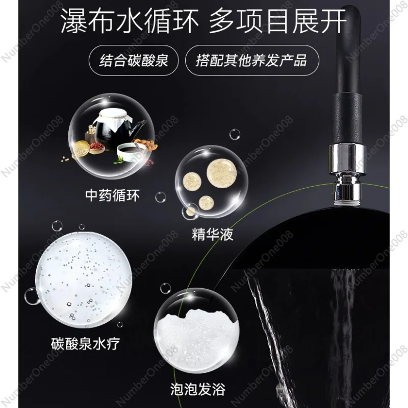 Carbonated Scalp Care Device with Constant Temperature System Waterfall Circulation Deep Cleansing for Hair Follicle Massager