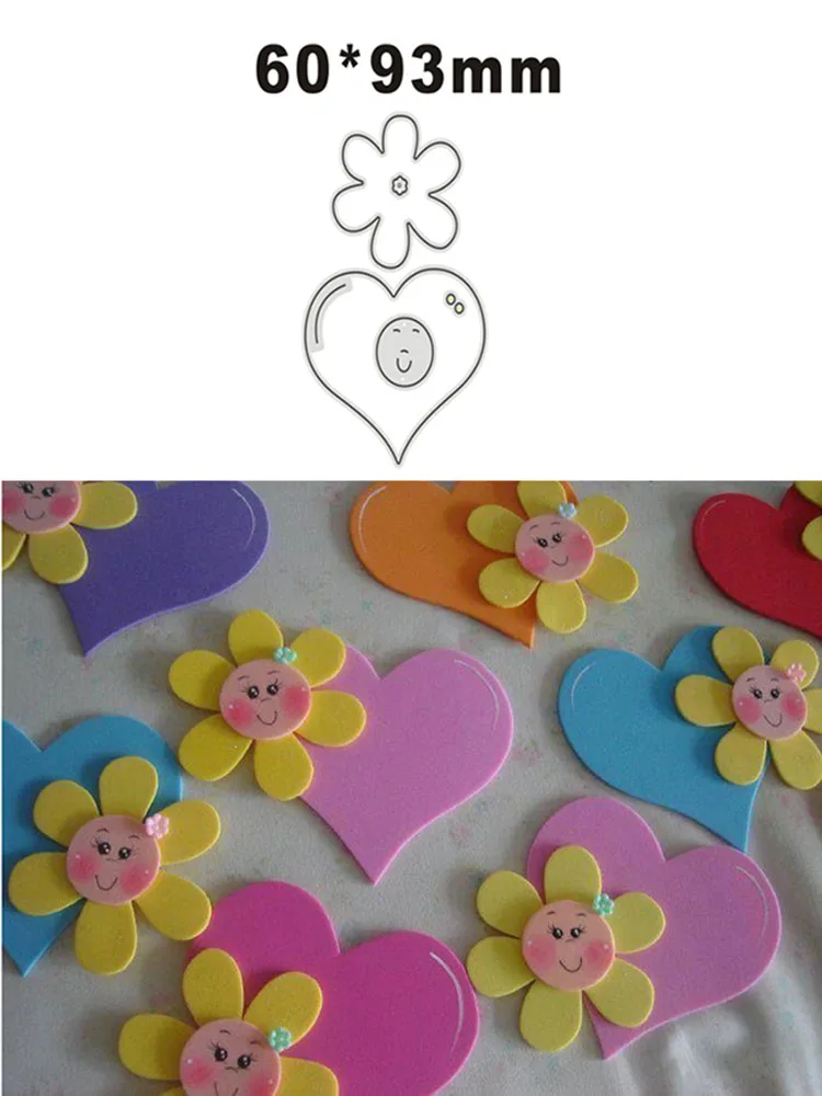 Metal Cutting Dies Stencils Flower Heart for DIY Scrapbooking Decorative Embossing DIY Paper Card Making