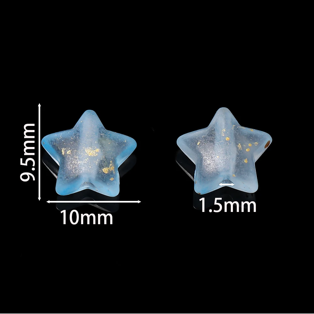 50 قطعة من الخرز الأكريليك الملون على شكل نجمة خزر عازل لقلائد ذاتية الصنع وأساور وسلاسل المفاتيح وأقراط وإكسسوارات صنع المجوهرات