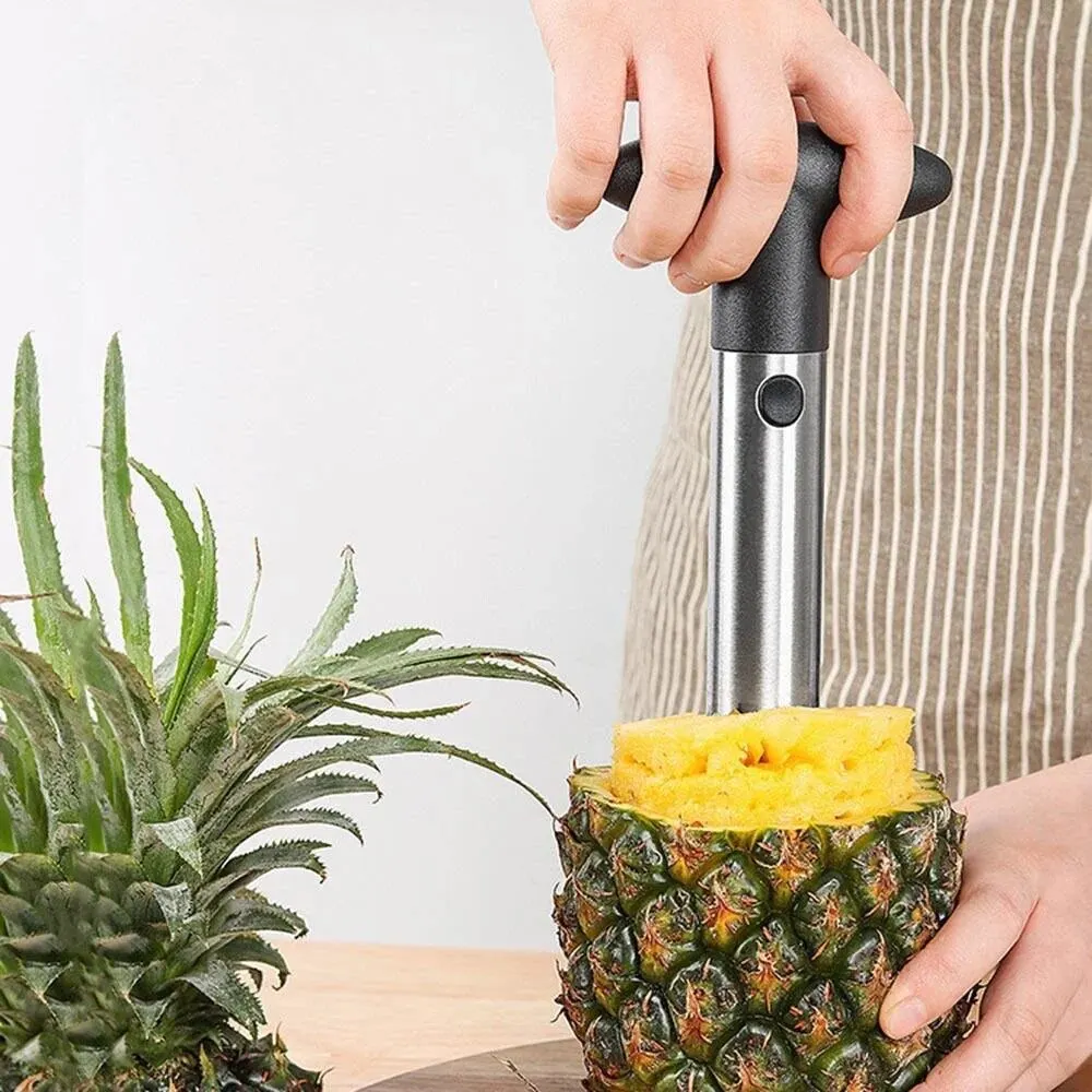 Stainless Steel Pineapple Peeler Corer Slicer Easy Kitchen Tools Durable Multipurpose Portable Compact Lightweight Fast Shipping