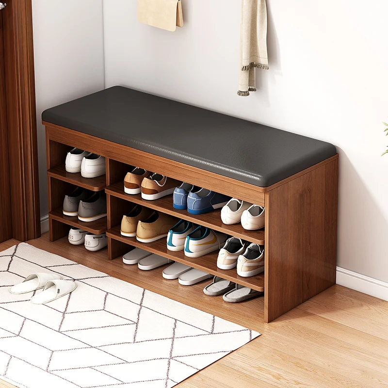 Top Quality Wooden Shoe Rack Storage Cabinet Panel Shoe Storage Rack Cabinet Shoe Bench