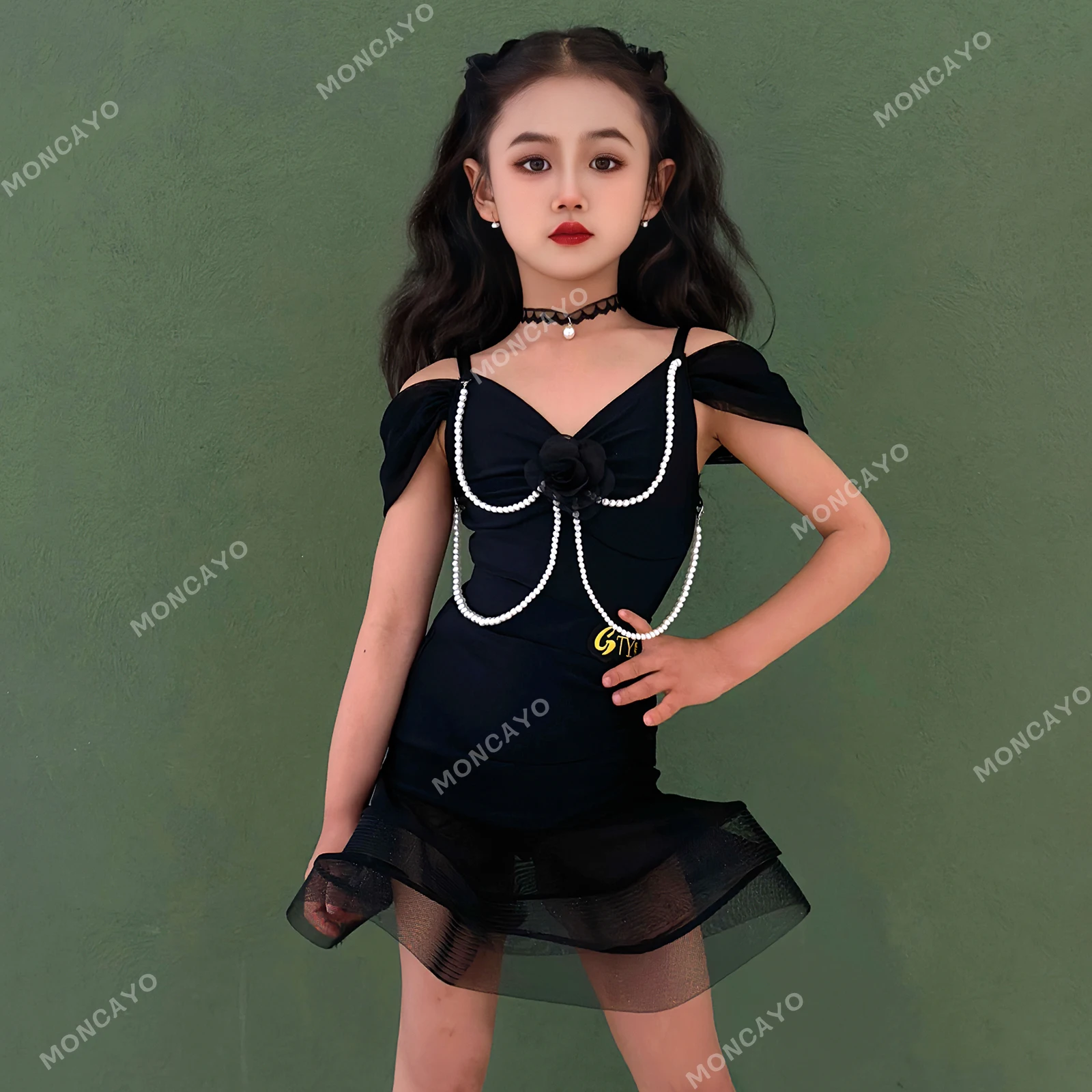 Vestido de baile latino Rumba Samba Salsa, traje de baile de Tango para niñas, vestidos de competición de baile de salón, vestido de práctica latina para niños