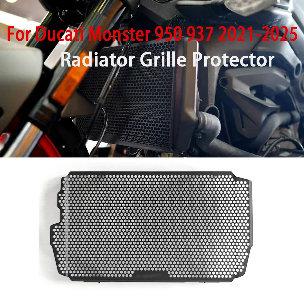 Motorcycle Aluminum Radiator Core Guards Water Tank Mesh Protection Grille Cover Shield For Ducati Monster 950 937 2021-2025