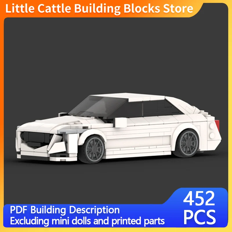 City Car Model MOC Building Bricks Luxury Rear-Wheel Drive Sedan Modular Technology Gifts Holiday Assemble Children Toys Suit
