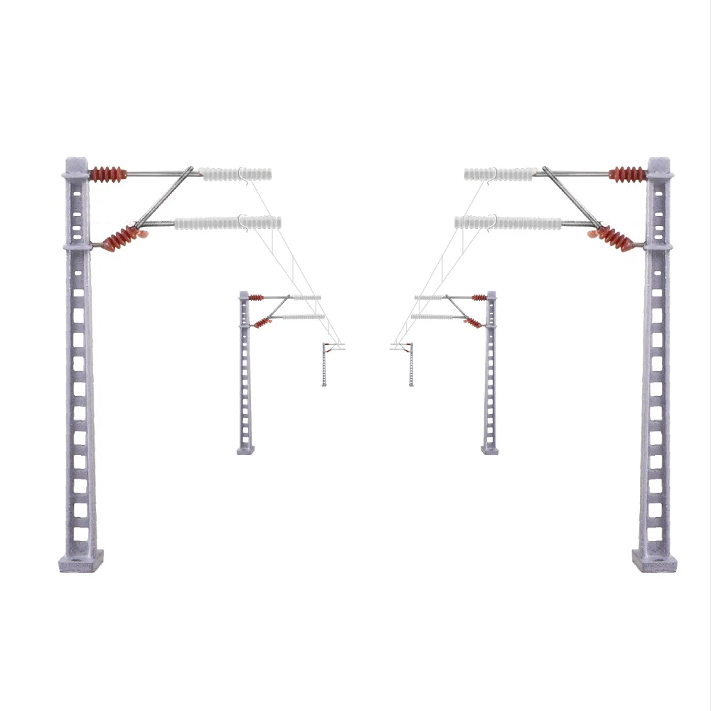 N escala 1:160 modelo de trem acessórios catenário contato rede amarrando pós parafusos de fio de aço inoxidável