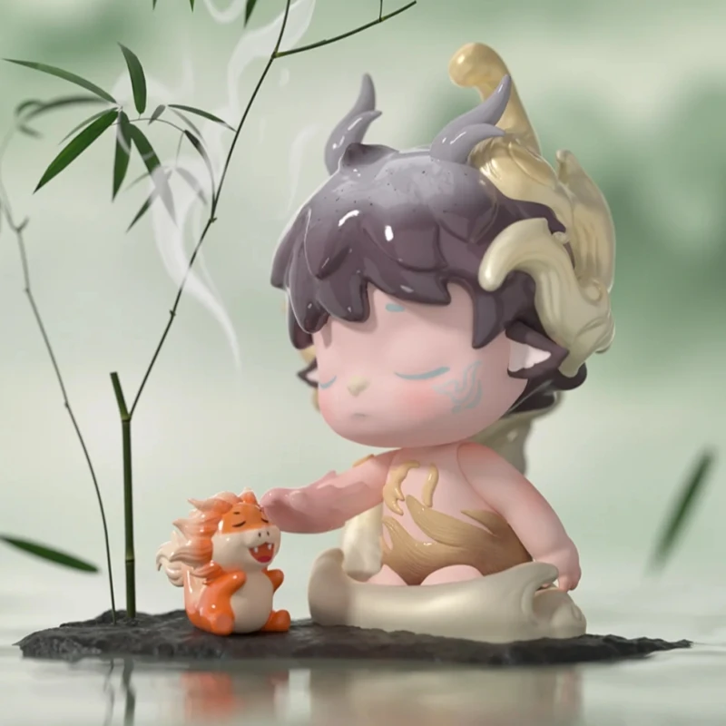 Autêntico mimi a poesia do tempo em fourn estações série caixa cega brinquedo bonito ornamento figura criativa item colecionável