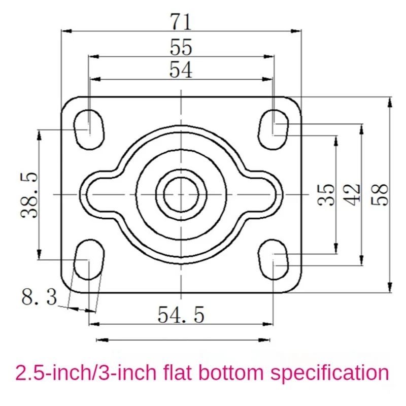 4 Pcs/Lot 3 Inch Universal Caster Rubber Mute Light Furniture Medical Shelf Ventilator Wheel