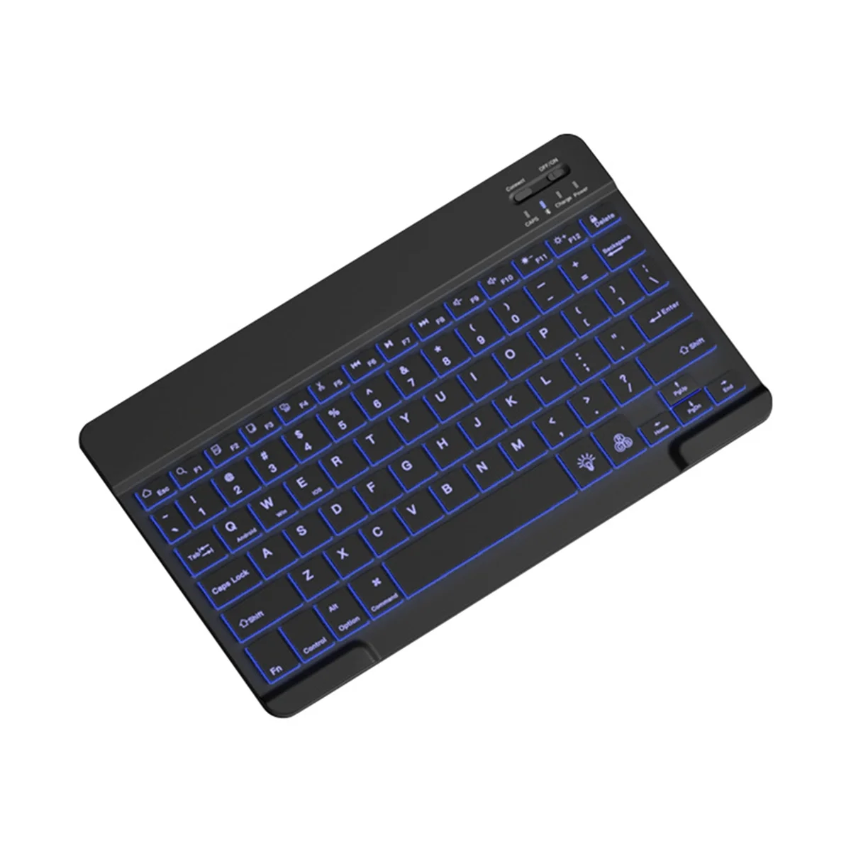 10inch Backlit Keyboard Bluetooth Protable Mini Mute Keyboard for Cell Phones Tablets and Laptops Wireless Keyboard B