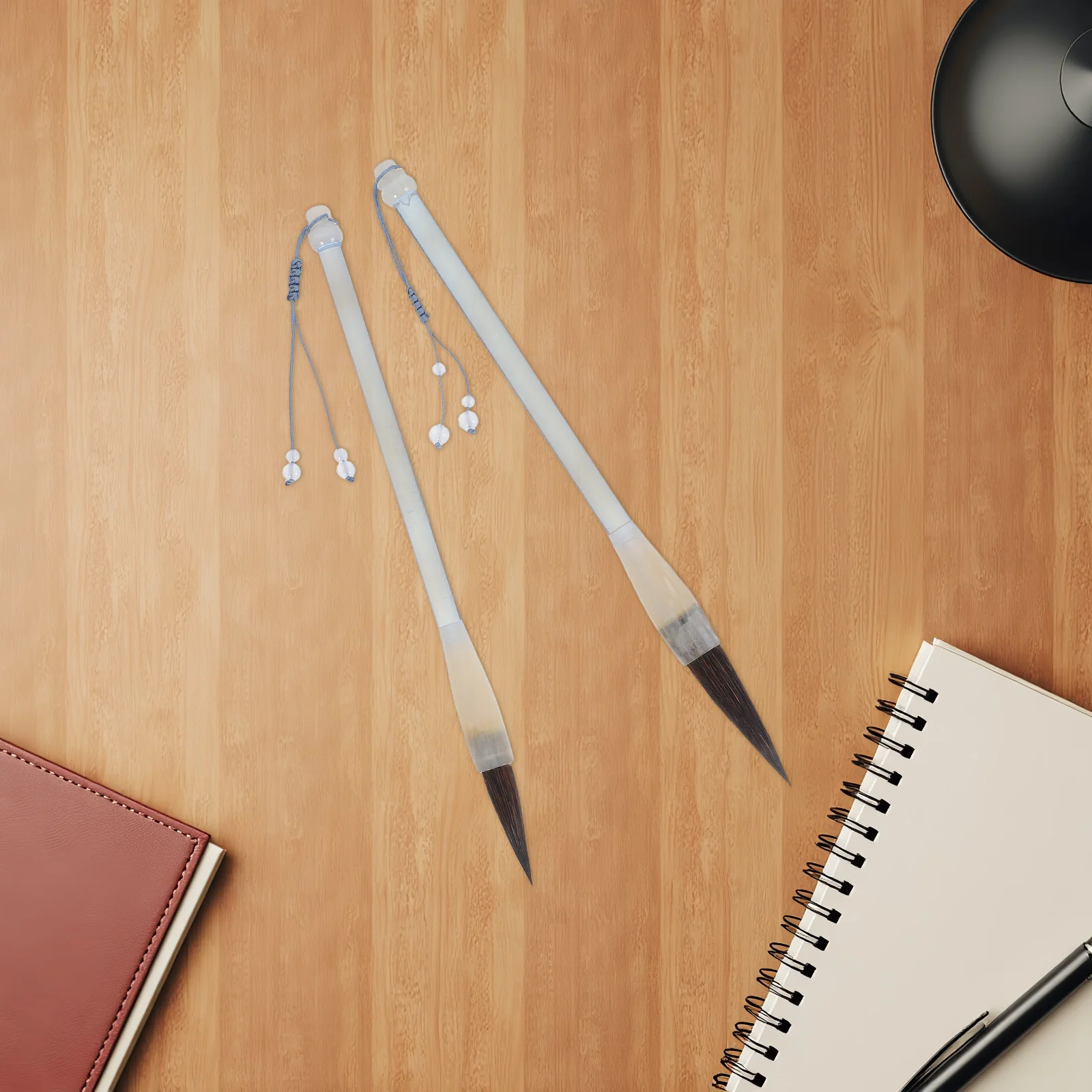 

2Pcs Traditional Chinese Calligraphy Brush Maobi Precision Control Cursive Script Writing Ideal for Beginners Scripture Copying