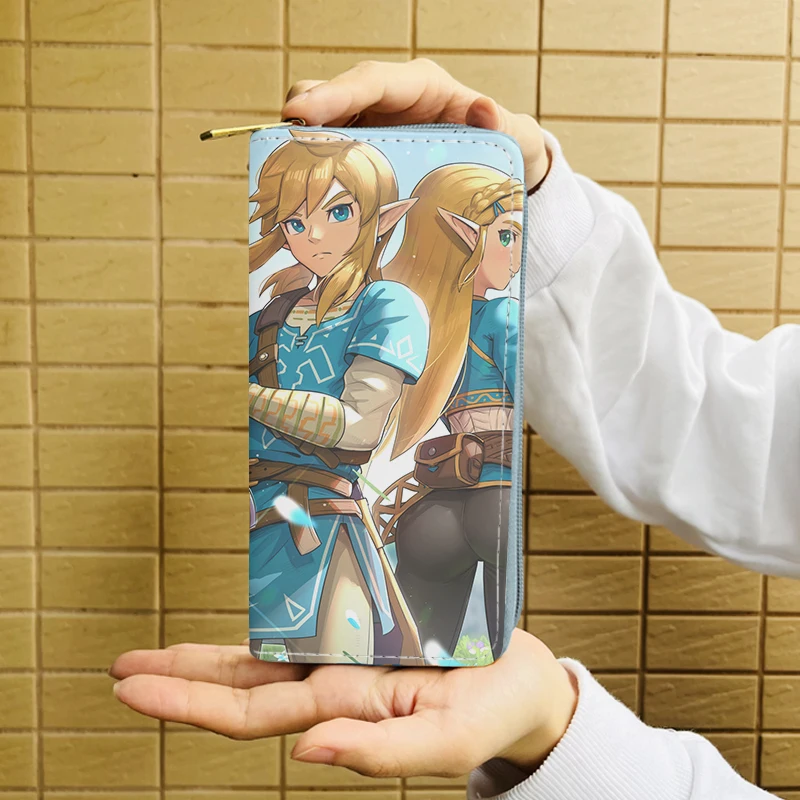 Zelda Fashion Anime Wallet Bags Cartoon Wallets Zipper Coin Casual Purses Card Unisex Gift