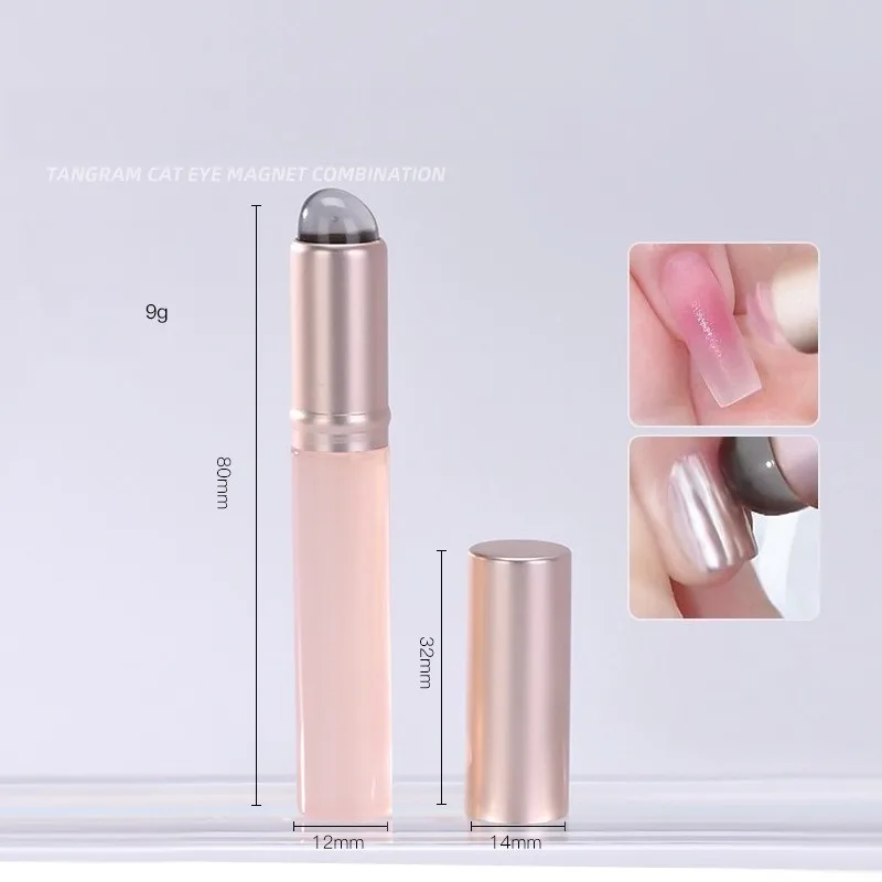 2 قطعة أدوات الأظافر الصغيرة فرشاة سيليكون ماتي القلم برميل لطخة التدرج أحمر الخدود فرشاة الصحافة ملصق الوردي فرشاة الأظافر مسمار أداة فنية