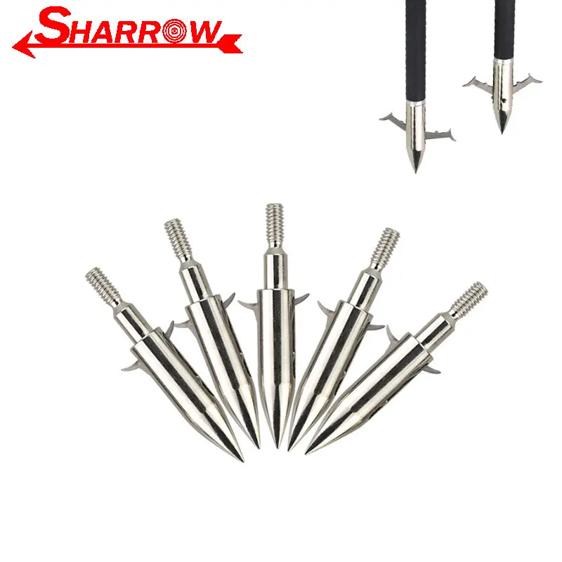 10/20pcs Archery 160Gr Fishing Arrowhead Steel Broadheads Blade Broadhead Arrow Point Tips Shooting Hunting Accessories