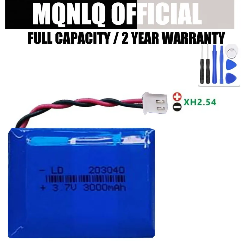 7.4V 203040 103040-2S XH2.54 Polymer Lithium Ion Li-Ion Battery for MP3;Phone;DVD,GPS,VR,DVR,MP4,Speaker Battery +free tools