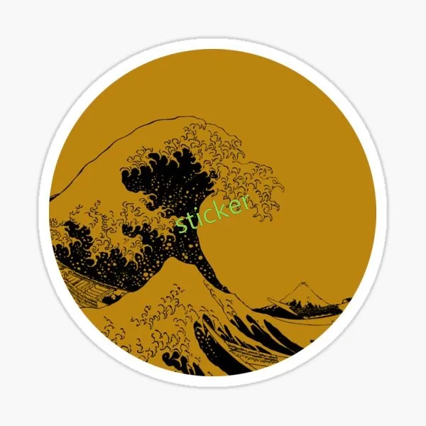 

Great Wave off Kanagawa circle umper Camper Yacht Voiture Course Occlusion Scratch Exterior Decor