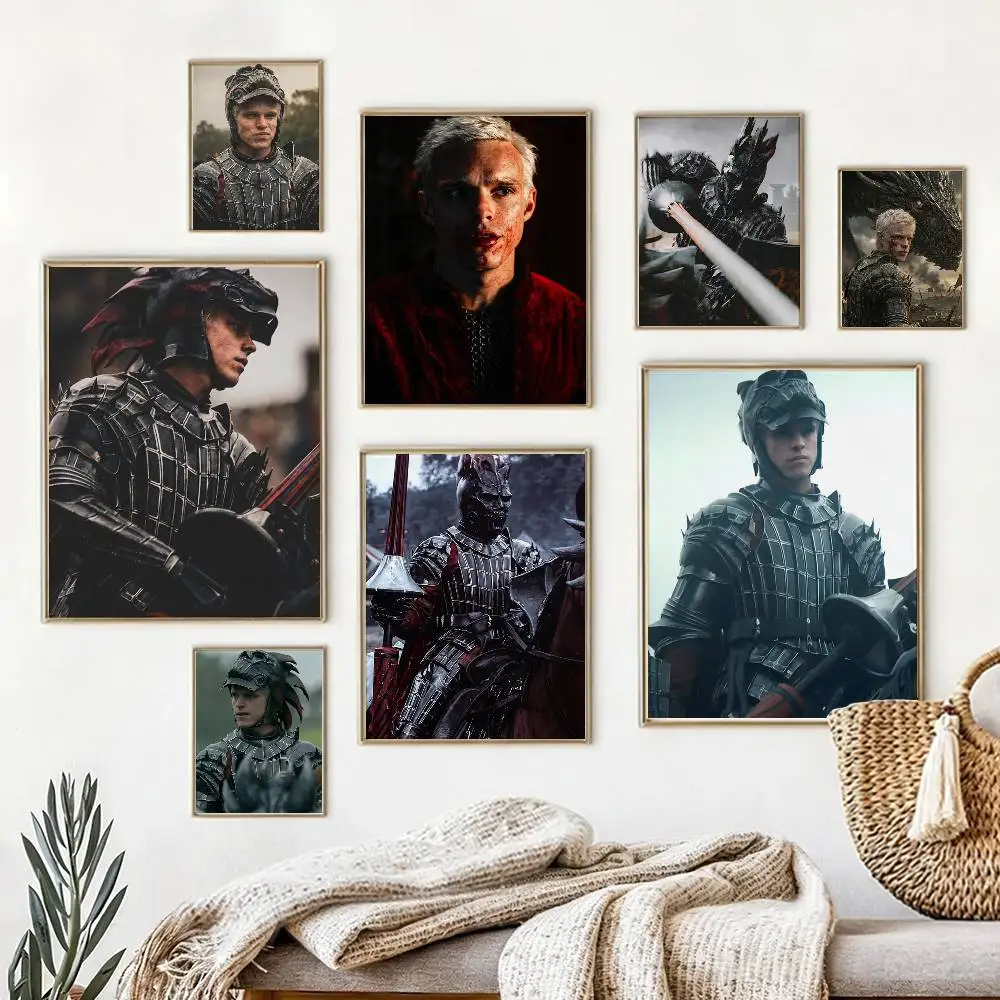 

A-Aerion T-Targaryen Poster Waterproof Wall Art Sticker For Bar Living Room Vintage Decor High Quality Print Gift