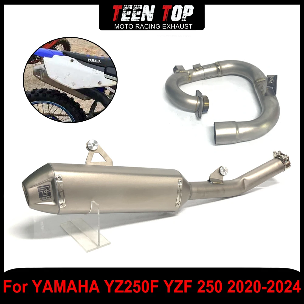 

48mm Titanium Alloy Slip on Exhaust For Yamaha YZ250F YZF 250 WR250F Full Exhaust System Tube yz250f 2019-2024 Connection Pipe