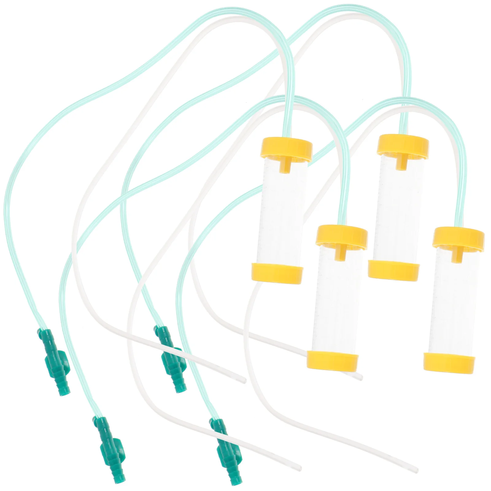 

4 Pcs Disposable Sputum Suction Tubes for Adults Kids Soft PVC Manual Tools Sputum Remover Collectors