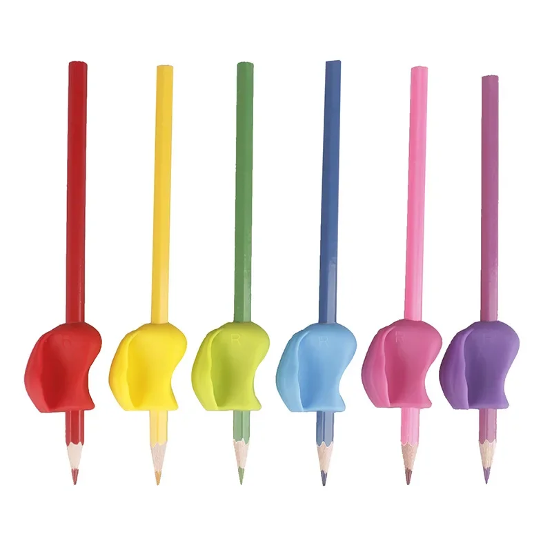7 Pcs Children Writing Pencil Pen Holder Kids Learning Practise Silicone Pen Aid Grip Posture Correction Device for Students image 5
