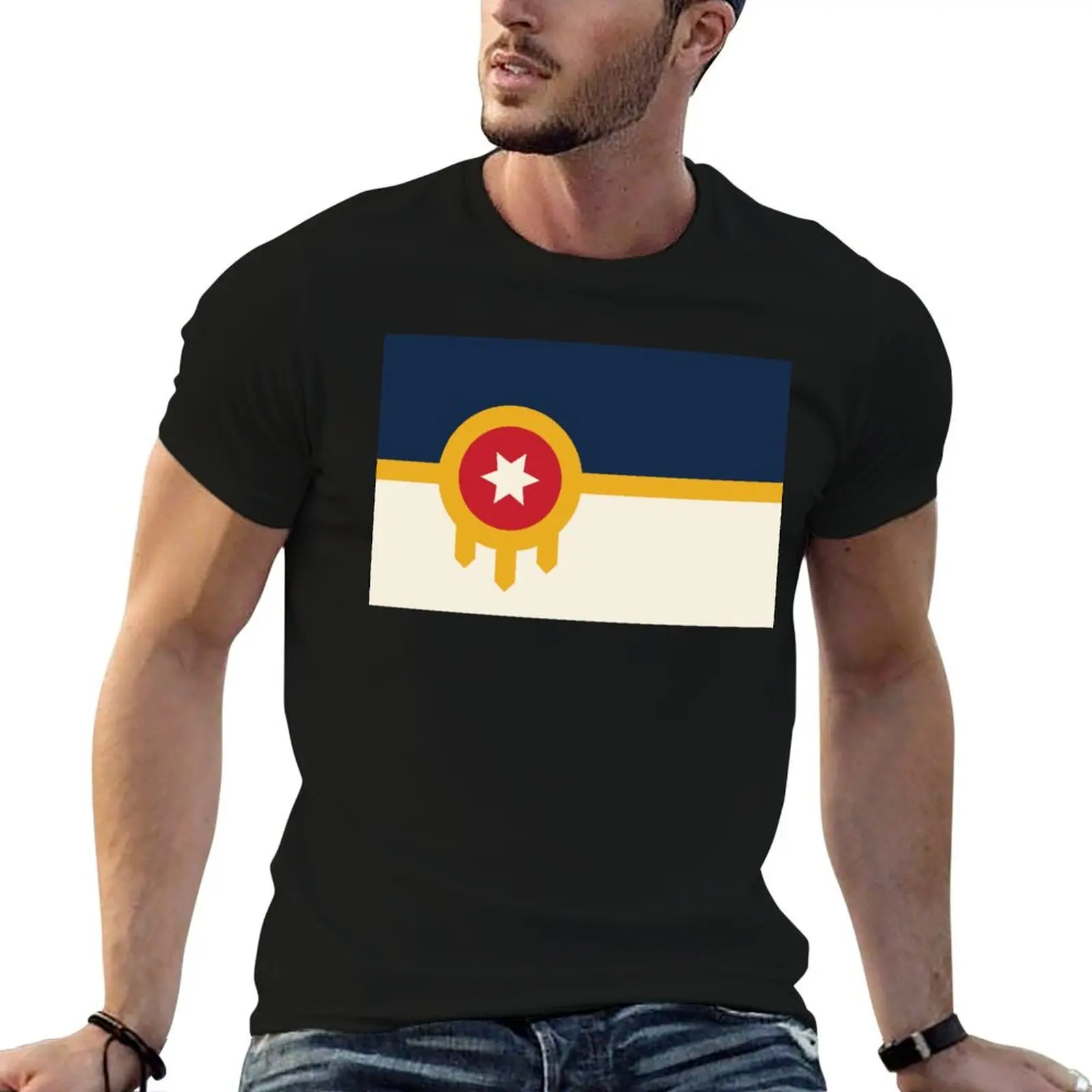 Flag of Tulsa T-Shirt Casual Loose Fit Summer Tee Shirt