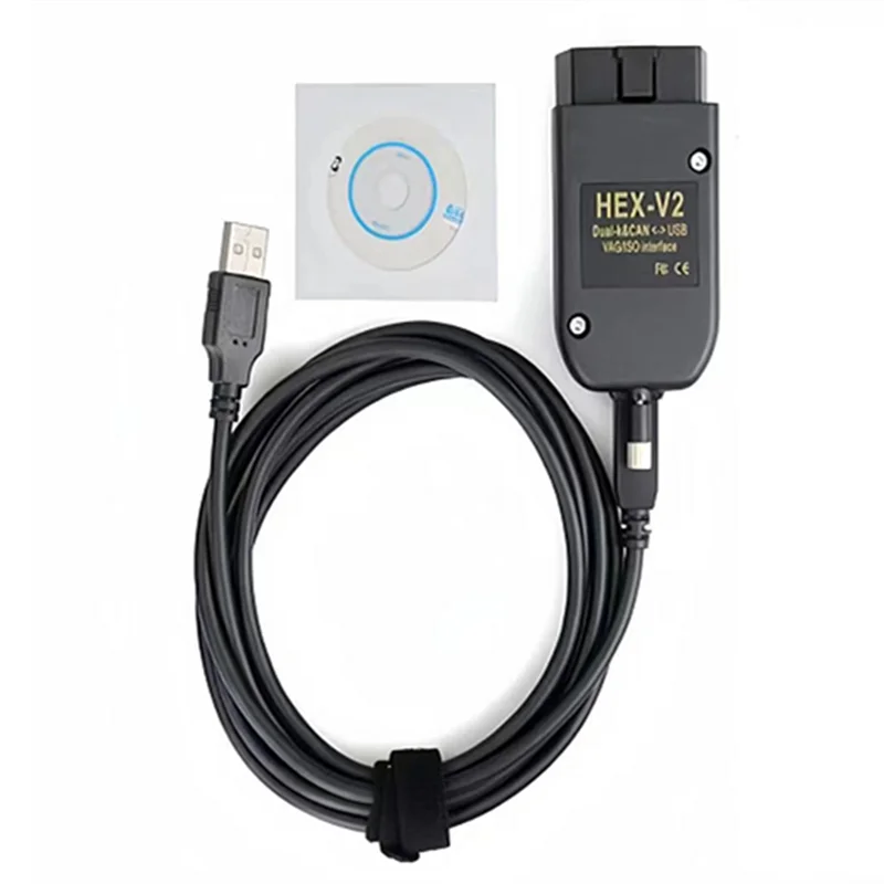 HEX V2 VAGCOM FT232 V25.3 VAG Scanner Tool KKL VCDS Cable OBD2 Diagnostic Cable Multi-Language OBD2 Scanner Newest