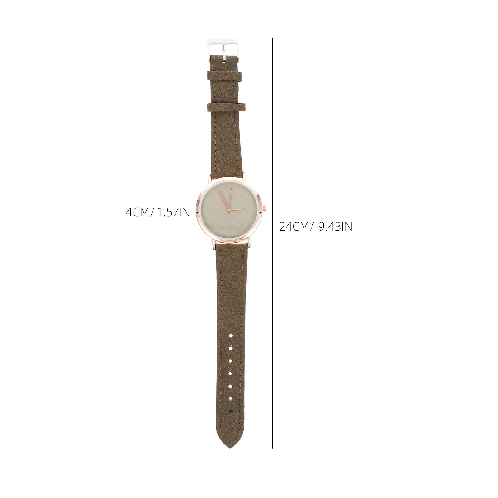 Green Dial Fashion Quartz Watch Band Thin Strap Wristwatch for Women Elegant Large Dial Minimalist Design Accurate
