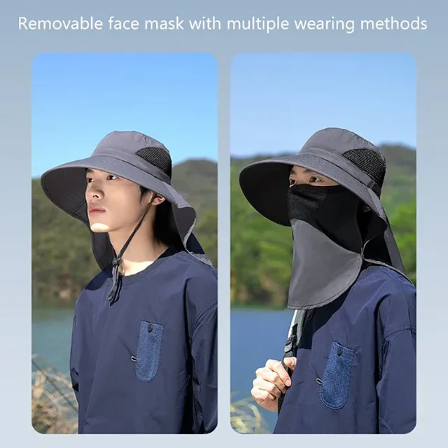 Summer Sun Hats UV Protection Outdoor Hunting Fishing Cap For Men Women Hiking Camping Visor Bucket Hat Neck Flap Fisherman Hat 6 Summer Sun Hats UV Protection Outdoor Hunting Fishing Cap For Men Women Hiking Camping Visor Bucket Hat Neck Flap Fisherman Hat 6