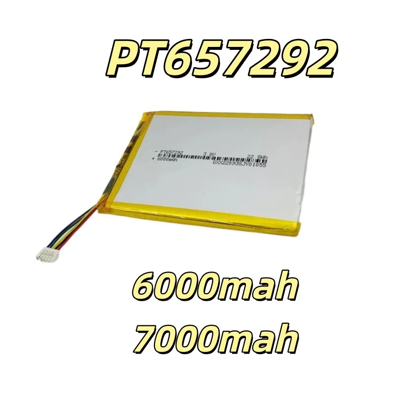 Replacement battery PT657292 Applicable to smart video doorbell battery surveillance camera battery 6000mah 7000mah