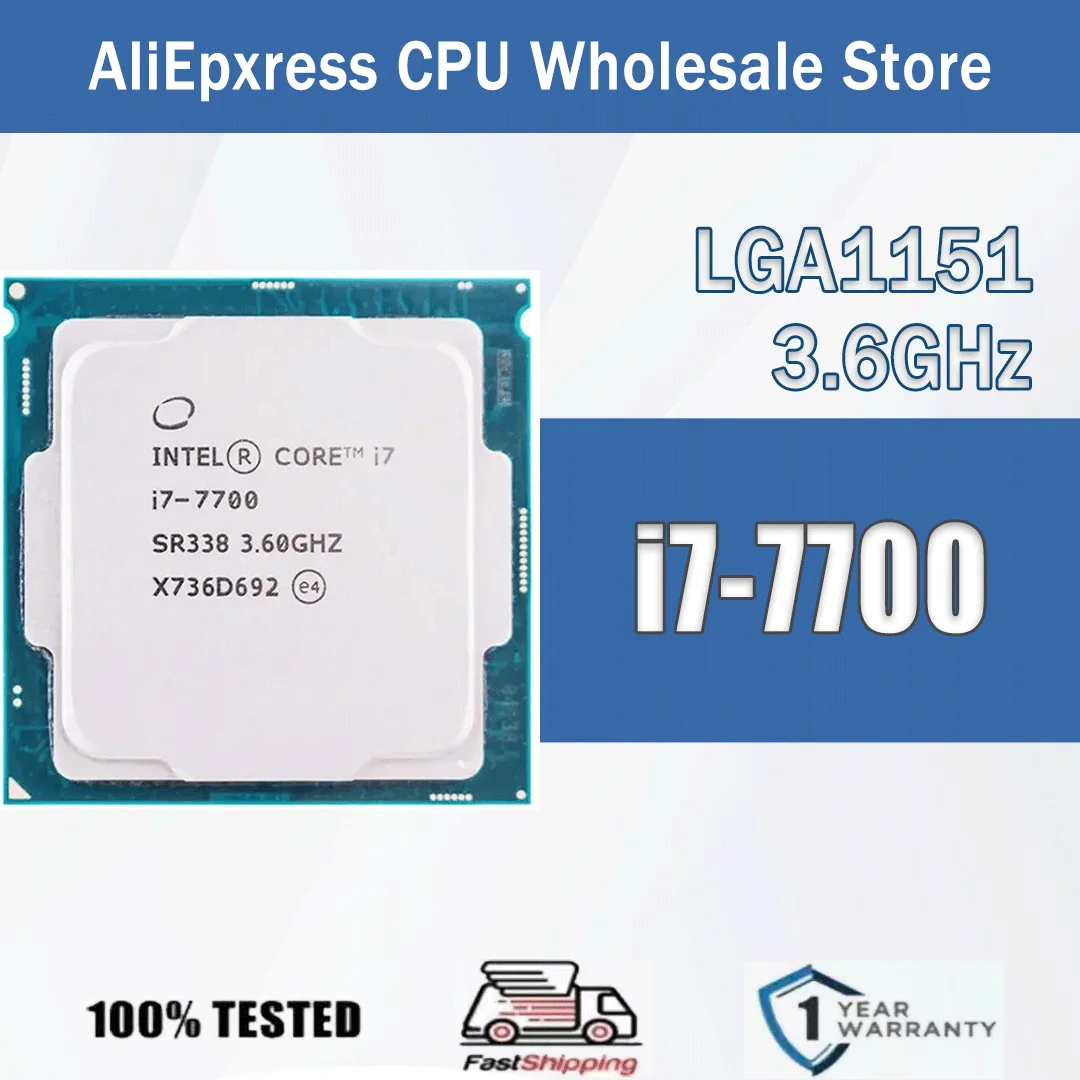 Intel Core i7-7700 3,6 GHz 4 núcleos 8 hilos 8M 65W i7 7700 computadora CPU procesador servidor LGA 1151
