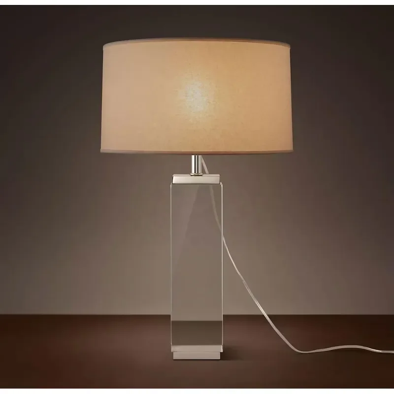 Modern Square Column Crystal Table Lamp Crystal Table Lights Bedroom Reading Room Decoration Besides Desk Lighting TL1020/1